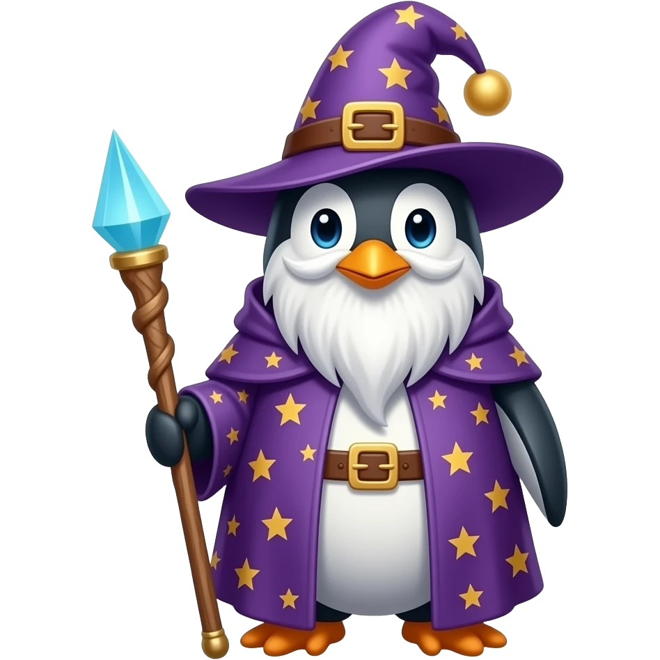 Penguin Wizard emoji