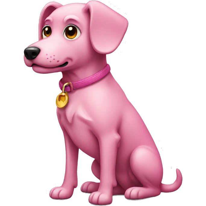 pink dog  emoji