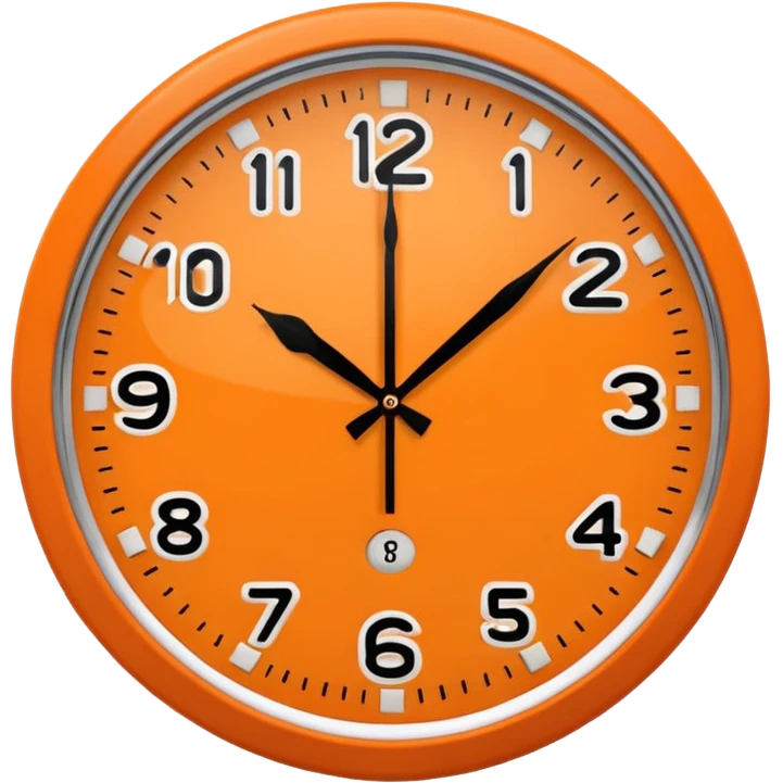 orange wall clock emoji