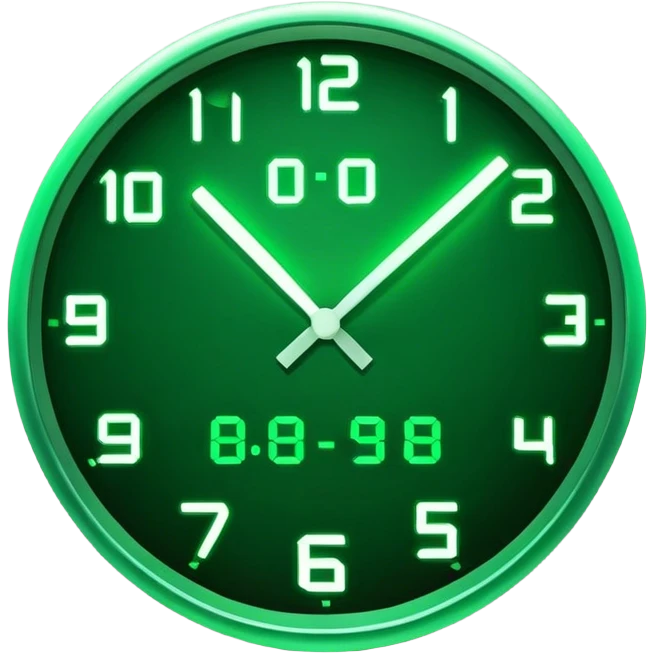 Time conversion green  emoji