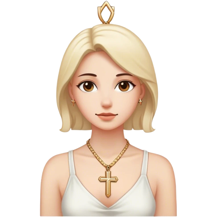 woman neck cross emoji