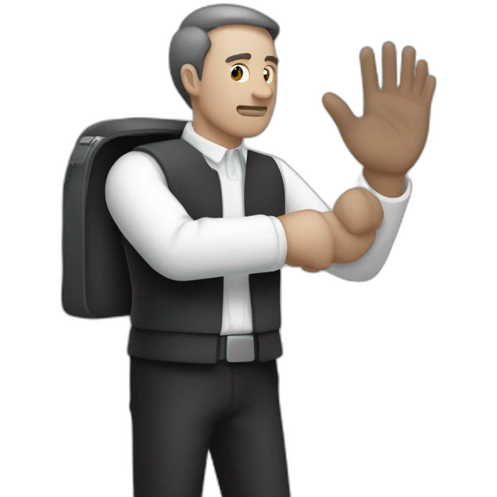 Un homme noir qui ce serre la main d'un homme blanc emoji