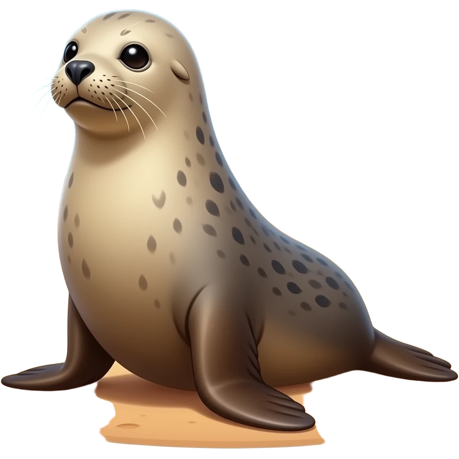 a Picture of a seal backround is the desert emoji