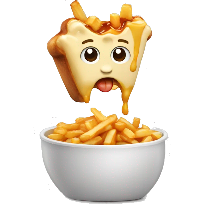 poutine qui mange une poutine emoji