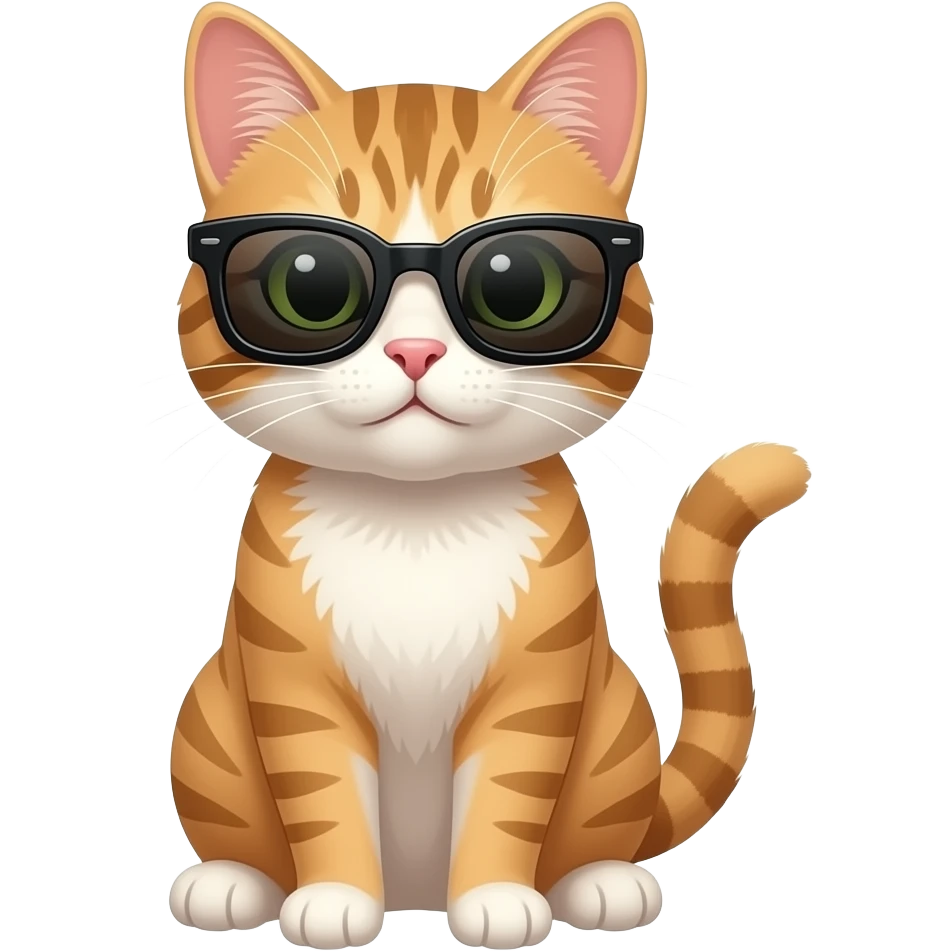 Cat wearing sunglasses emoji