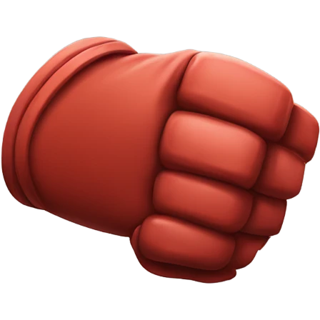 Knuckles two spikes on each fist red ￼ emoji