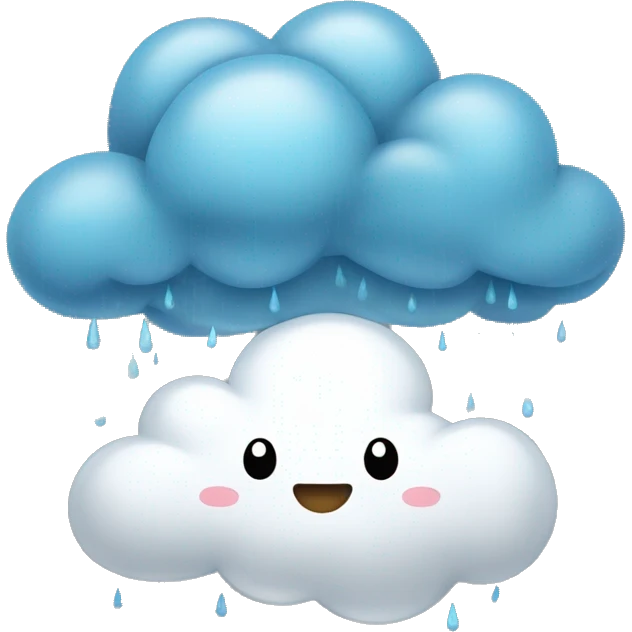 Happy rain cloud emoji