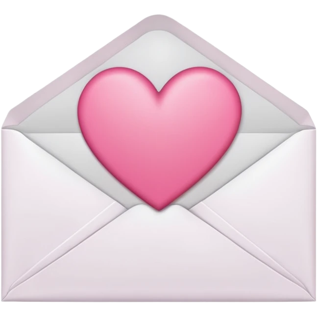 A close-up photograph of a simple white paper envelope sealed with a small, pink heart, natural lighting emoji