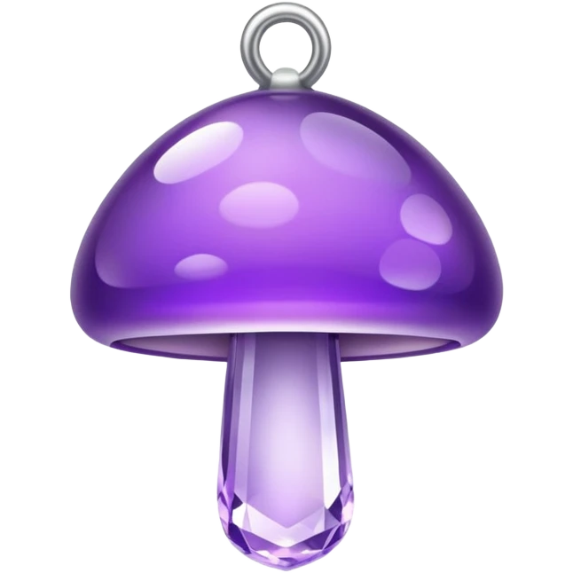 Purple Mushroom shaped Crystal pendant emoji