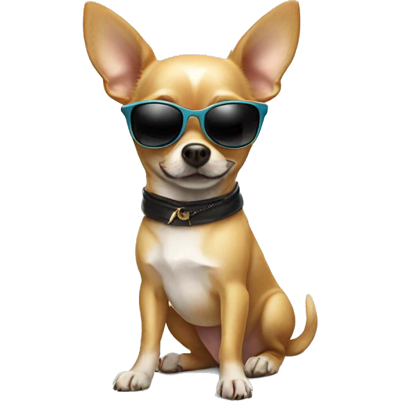 chihuahua with sunglasses emoji