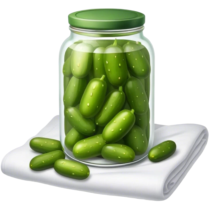 Pickles jar on bedsheet emoji