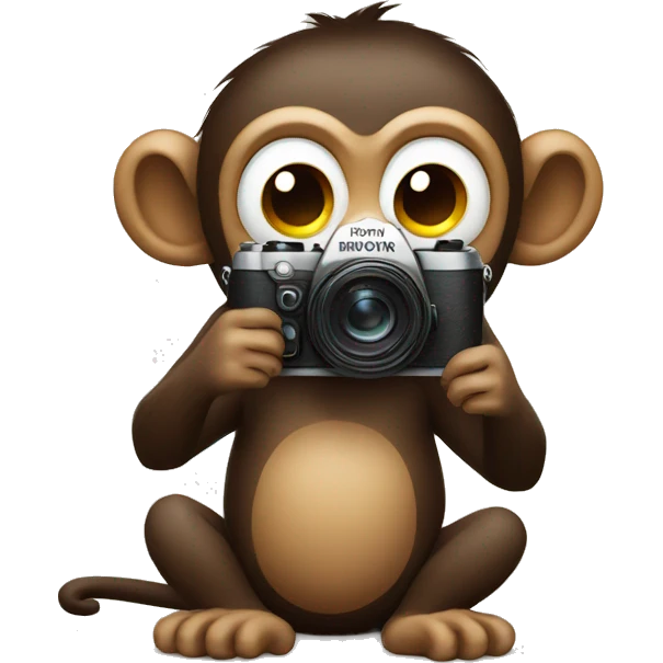 Monkey with camera emoji