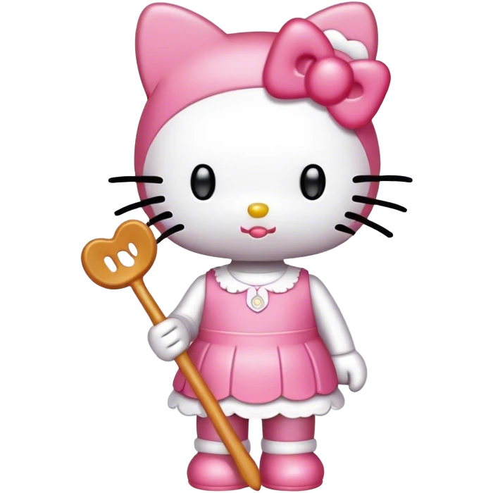  hello Kitty SANRIO holding a spoolie emoji