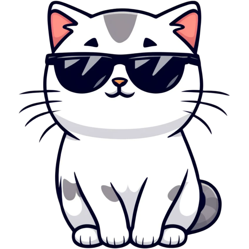 Cat with sunglasses emoji