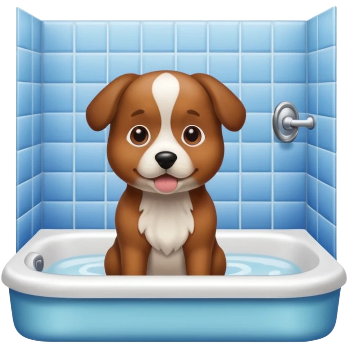 Un chien au toilette emoji