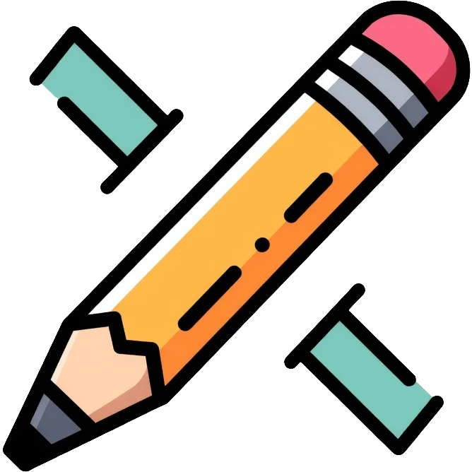 A coding bracket symbol with an eraser emoji