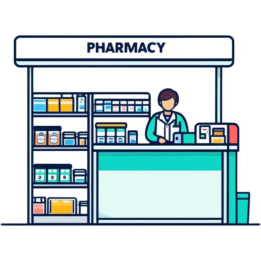 Pharmacy drop off counter emoji