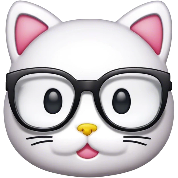   Not realistic Regular HelloKitty with cool glasses emoji