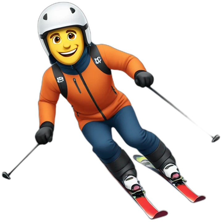Emanuel macron doing ski emoji
