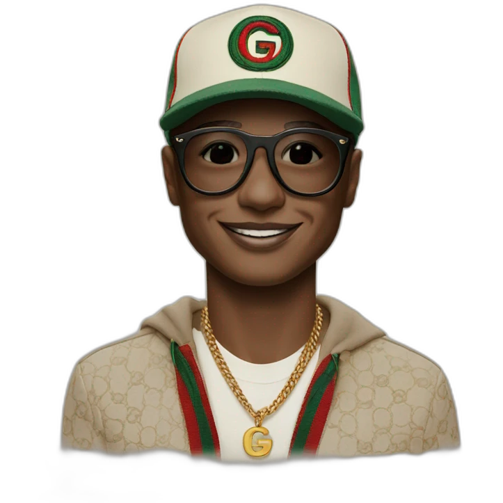 Smiley face wearing gucci cap and glasses emoji