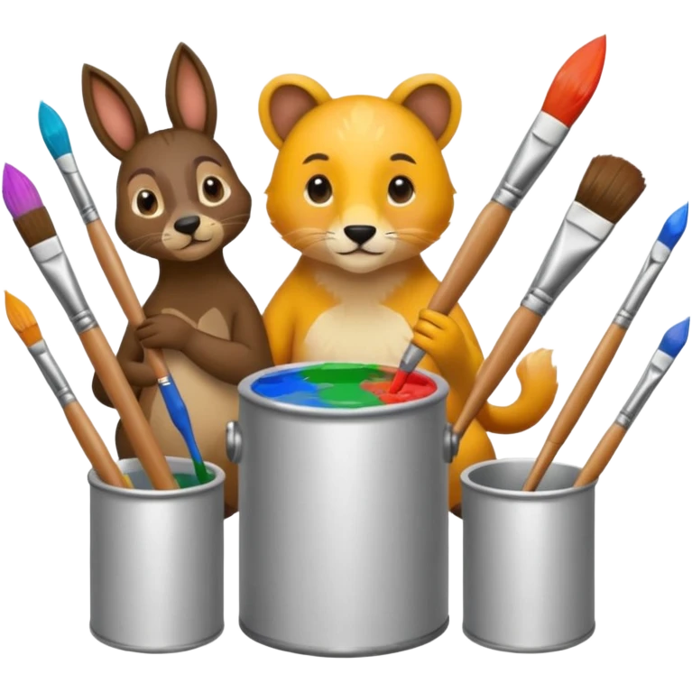 aniamls as painyer emoji