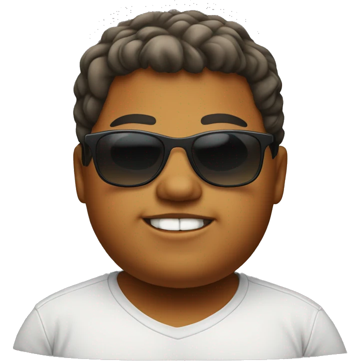 Fat kid with sunglasses  emoji