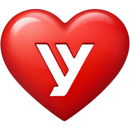 Heart with the letter Y inside  emoji