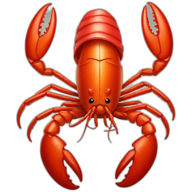 A lobster wearing a lobster hat emoji