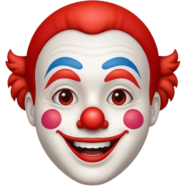 a person wearing a clown nose emoji