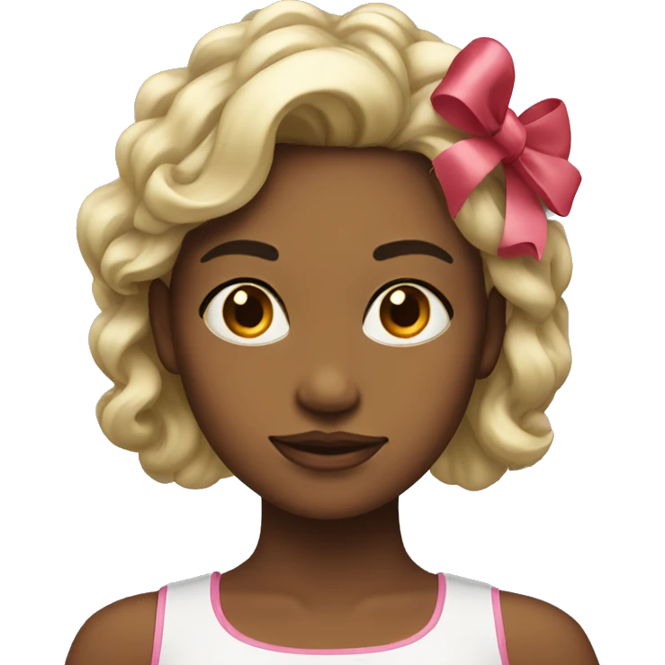 fair girl with bow on forehead  emoji