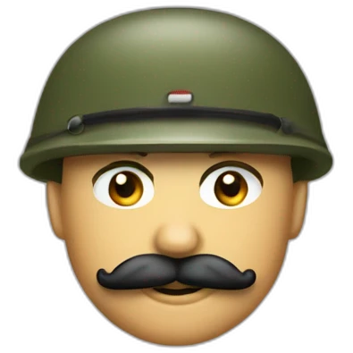 soldat avec une petite moustach carée emoji