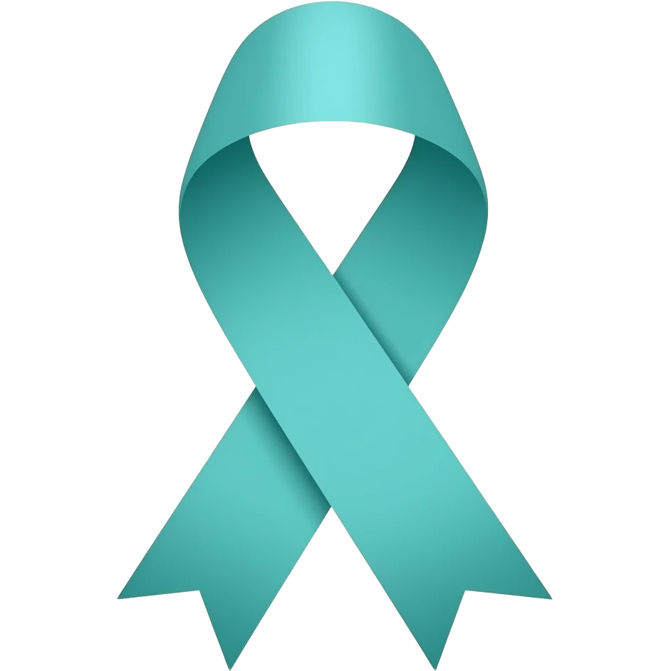 teal ribbion kinda like this 🎗️ emoji