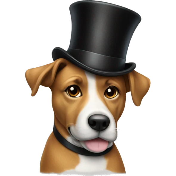 Dog with a top hat emoji