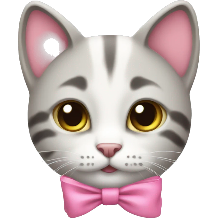 Cat with pink bow emoji