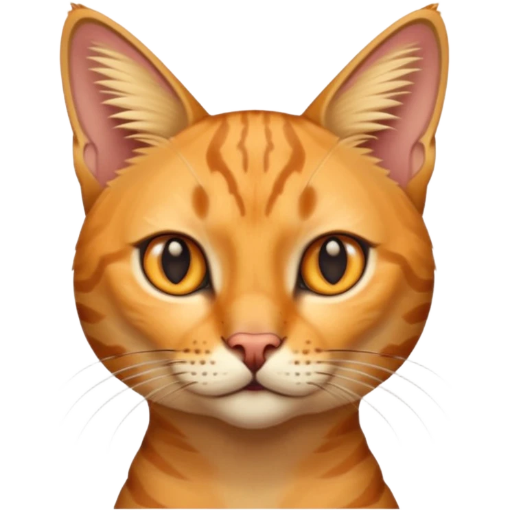 Orange and savanah cat head emoji