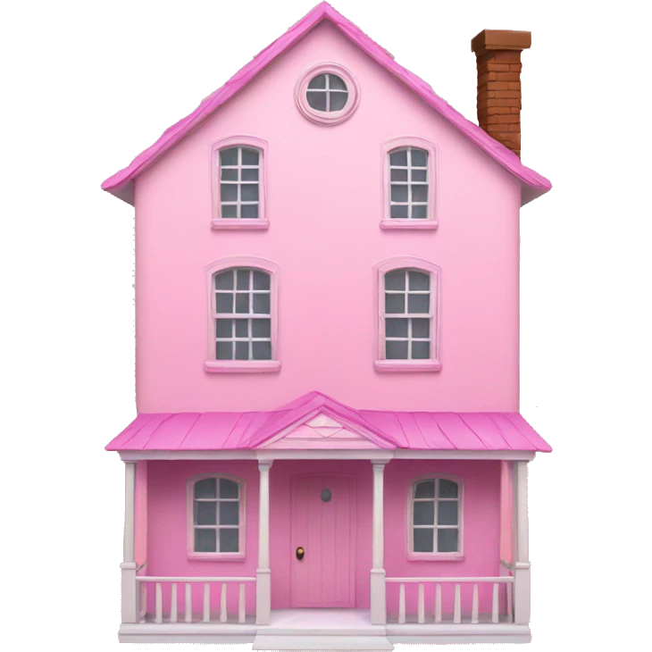Make a house but pink and with flowers emoji