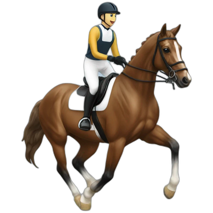 Eventing horse on cross country emoji