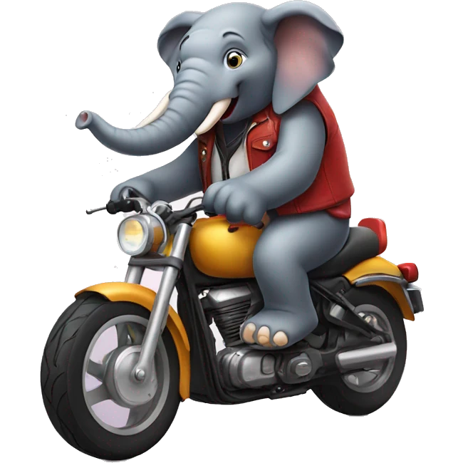 Elephant on a motorcycle  emoji