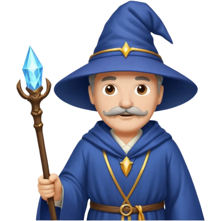 wizard with mustache emoji
