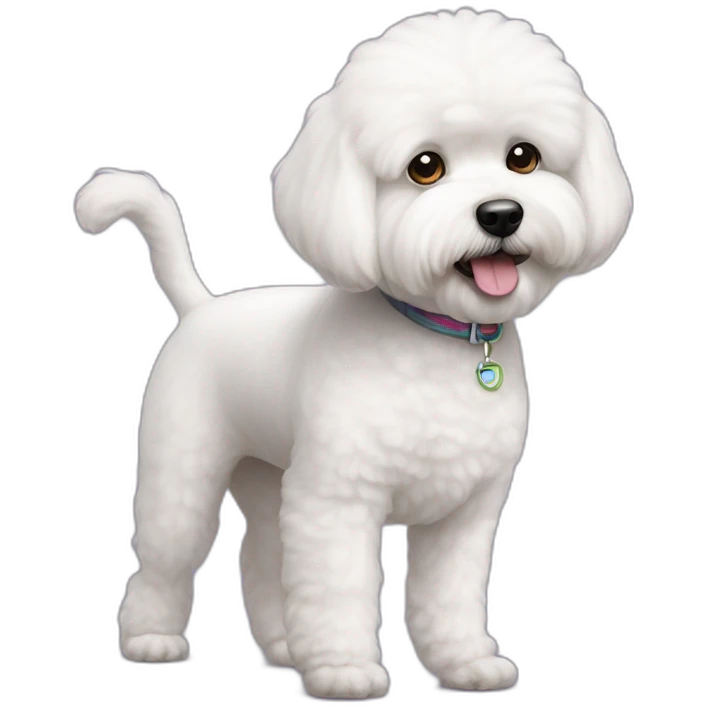 one leg bichon frise emoji