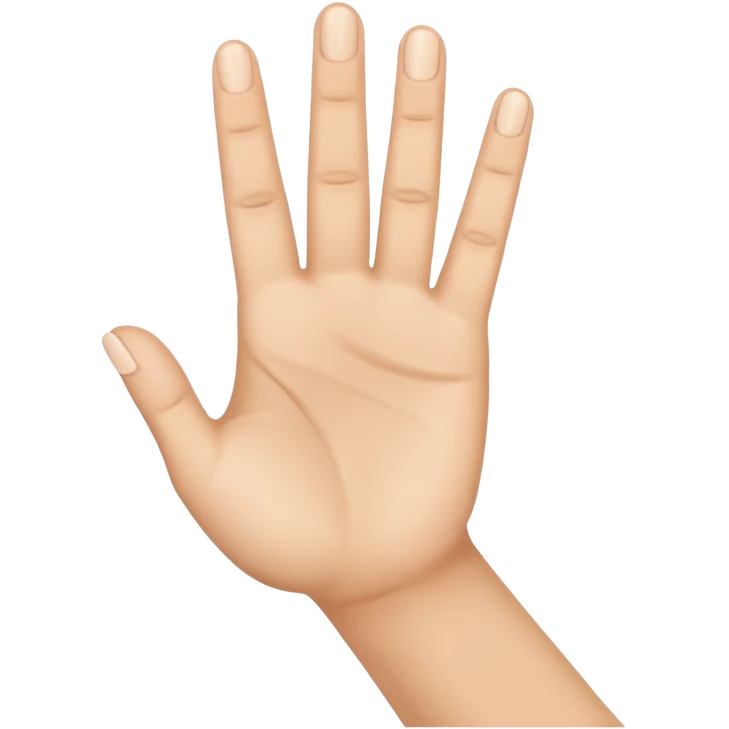 Mano con 3 dedos levantados y 2 dedos abajo emoji