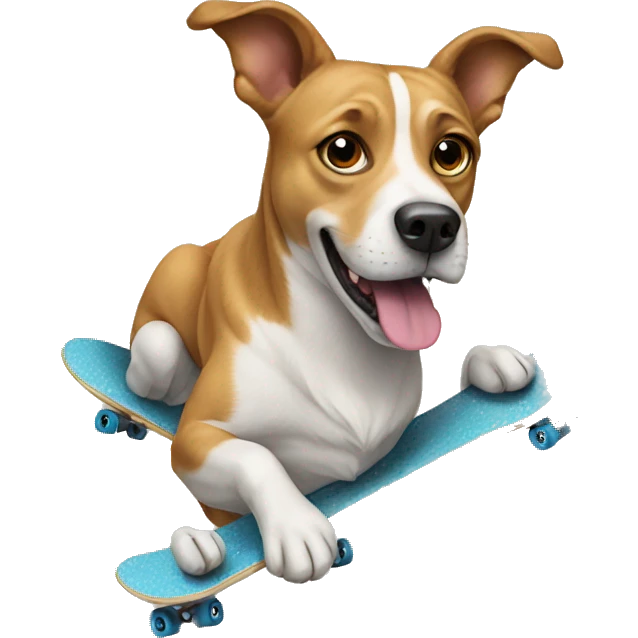 dog with skate emoji