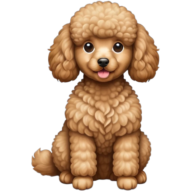 Light brown poodle seated emoji