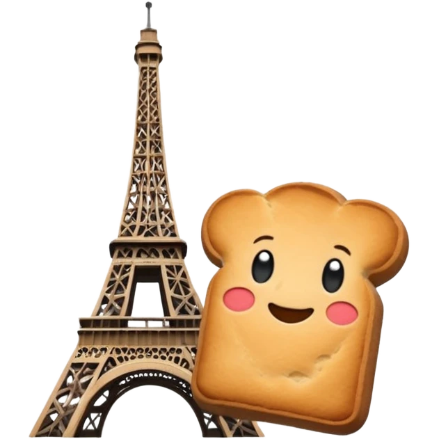 Bread on eifel tower emoji