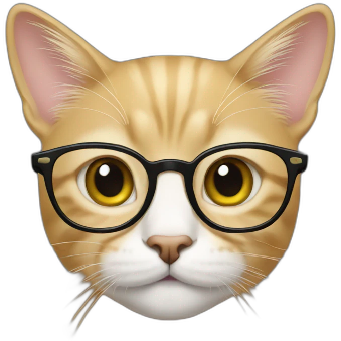 cat with glasses and blond hair emoji