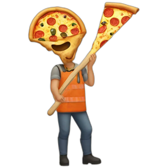 dig with pizza emoji