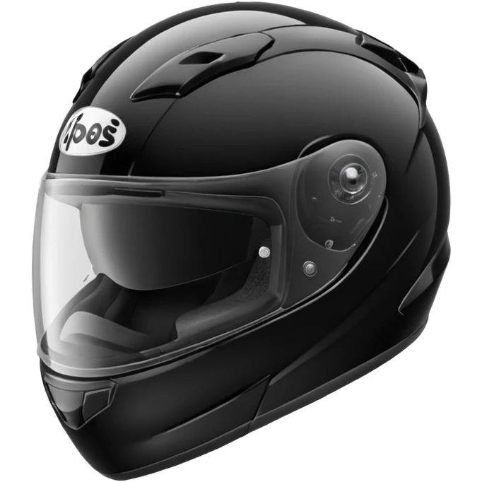 Sport bike Motorcycle helmet black  emoji