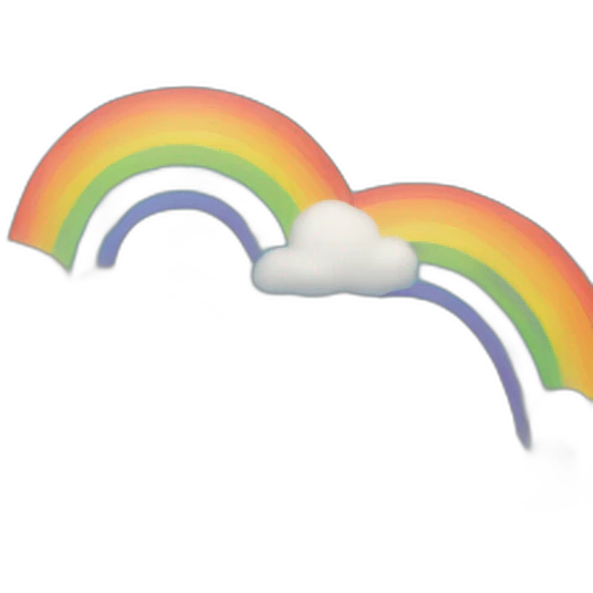 Rainbow under clouds emoji