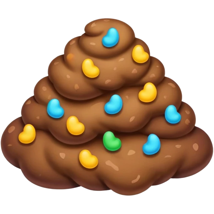 colorful poop emoji