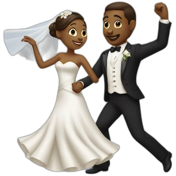 dancing wedding couple emoji